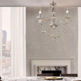 Křišťálový lustr European Cognac Color Glass Závěsné světlo