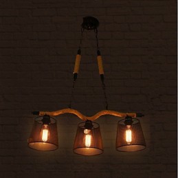 Retro Creative Three Pastoral Head Lanový lustr