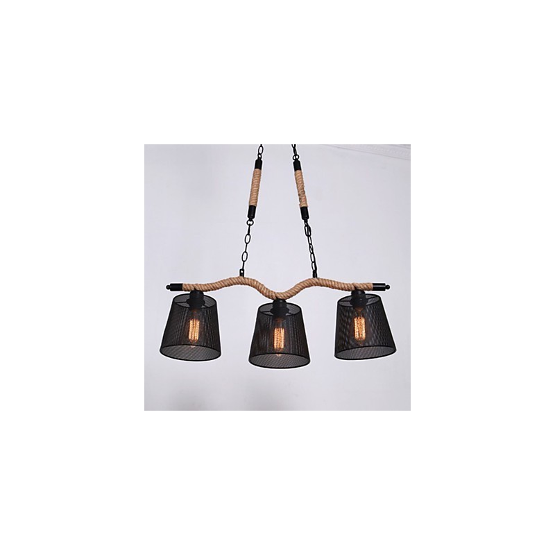 Retro Creative Three Pastoral Head Lanový lustr