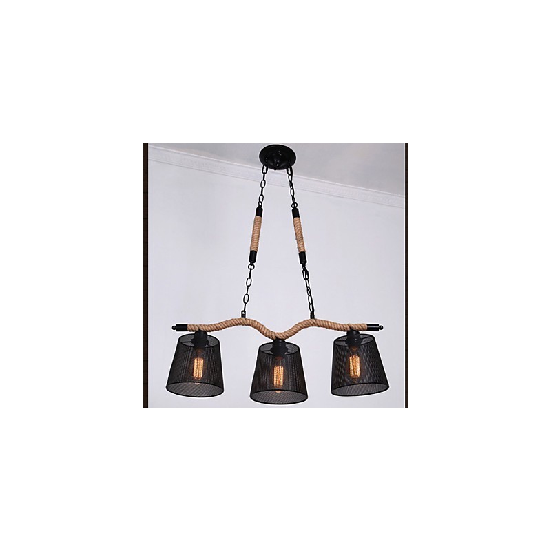 Retro Creative Three Pastoral Head Lanový lustr