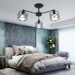 Moderní závěsná lampa ptačí klec železo dekorativní osvětlení