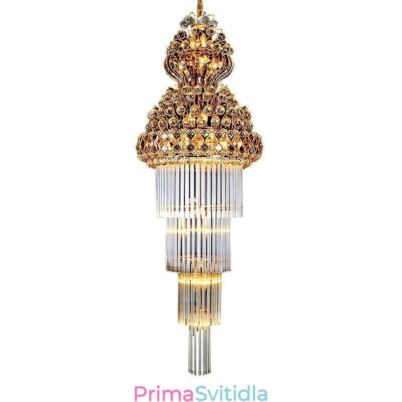 Luxusní dlouhý přívěsek Retro Crystal Empire Lustr