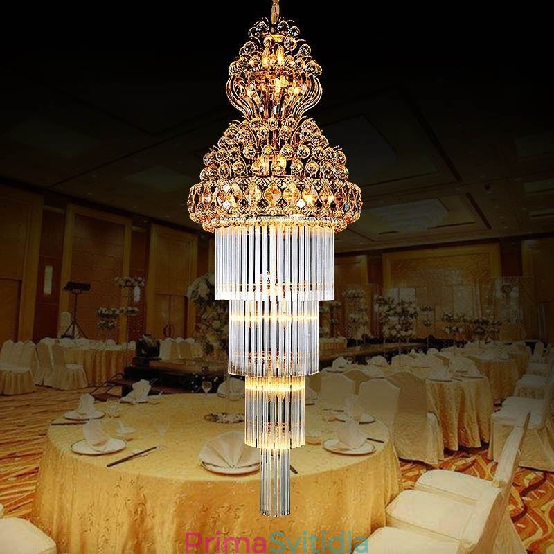 Luxusní dlouhý přívěsek Retro Crystal Empire Lustr