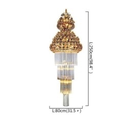Luxusní dlouhý přívěsek Retro Crystal Empire Lustr