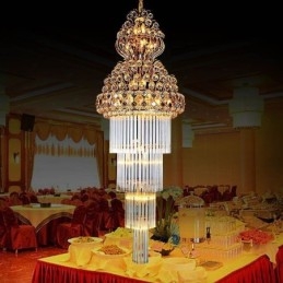 Luxusní dlouhý přívěsek Retro Crystal Empire Lustr