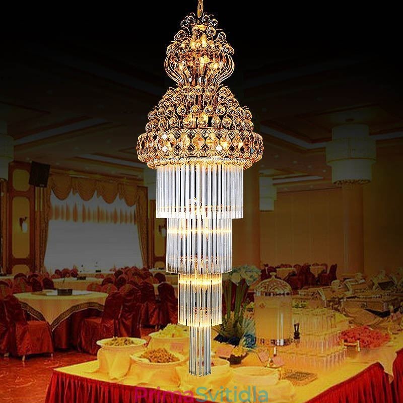 Luxusní dlouhý přívěsek Retro Crystal Empire Lustr