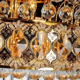 Luxusní dlouhý přívěsek Retro Crystal Empire Lustr