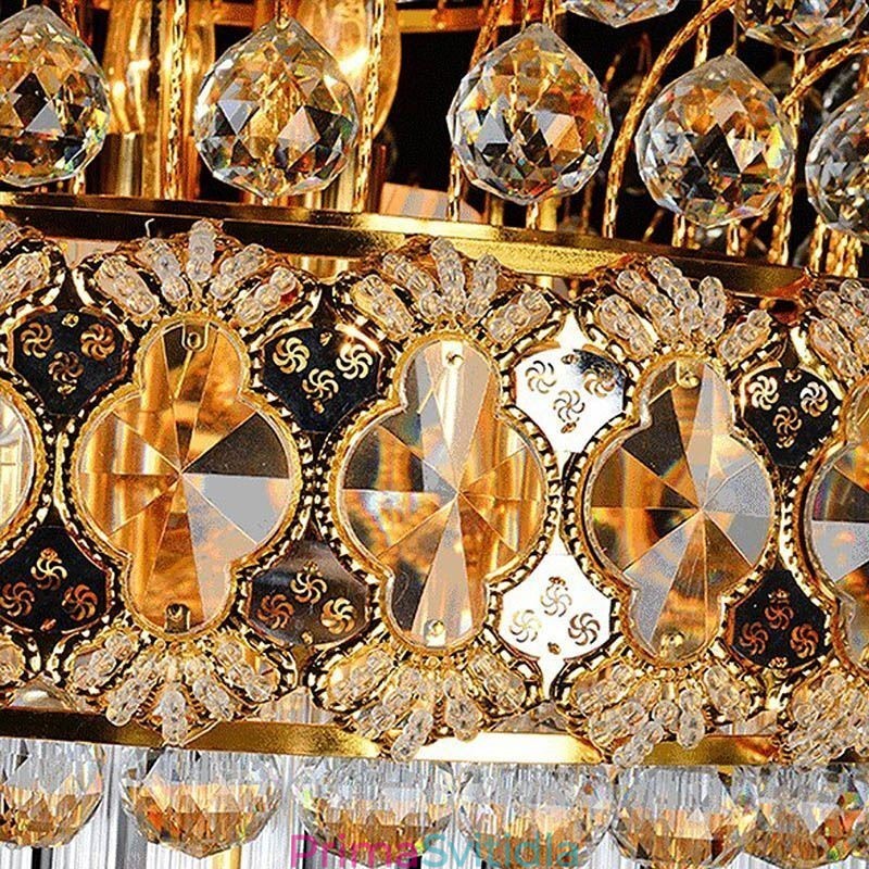 Luxusní dlouhý přívěsek Retro Crystal Empire Lustr