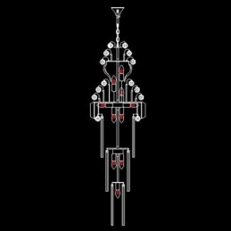 Luxusní dlouhý přívěsek Retro Crystal Empire Lustr