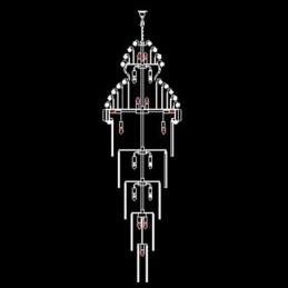 Luxusní dlouhý přívěsek Retro Crystal Empire Lustr