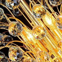 Elegantní křišťálový empírový lustr Evropský luxusní dlouhý přívěsek