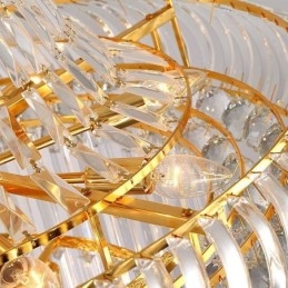 Luxusní křišťálový lustr Moderní evropské elegantní dlouhé závěsné duplexní schodiště