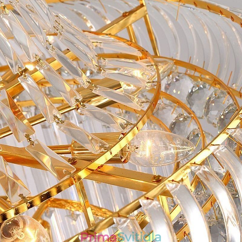 Luxusní křišťálový lustr Moderní evropské elegantní dlouhé závěsné duplexní schodiště