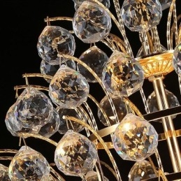 Současný křišťálový empírový lustr Zlatý přívěsek Light Lotus