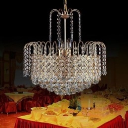 Luxusní křišťálový lustr Moderní elegantní závěsné svítidlo