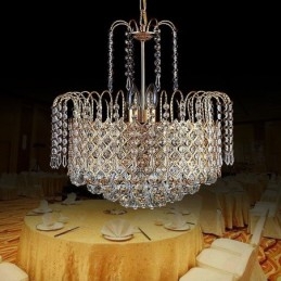 Luxusní křišťálový lustr Moderní elegantní závěsné svítidlo