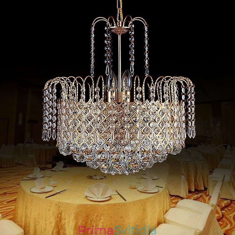 Luxusní křišťálový lustr Moderní elegantní závěsné svítidlo