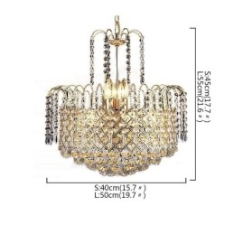 Luxusní křišťálový lustr Moderní elegantní závěsné svítidlo
