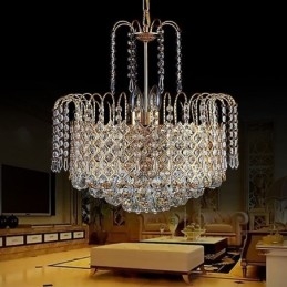 Luxusní křišťálový lustr Moderní elegantní závěsné svítidlo