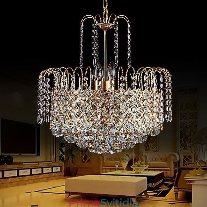 Luxusní křišťálový lustr Moderní elegantní závěsné svítidlo