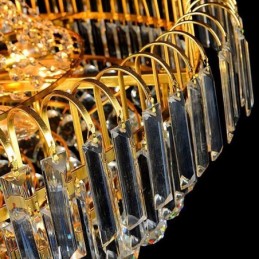 Elegantní křišťálový lustr Evropské závěsné svítidlo Dlouhé závěsné lustrové duplexní schodiště