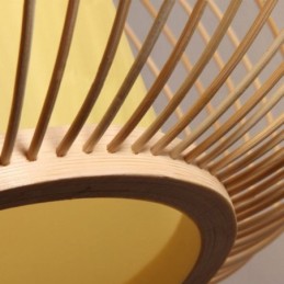 Jedinečné, polozapuštěné kreativní kulaté bambusové stropní osvětlení verandy