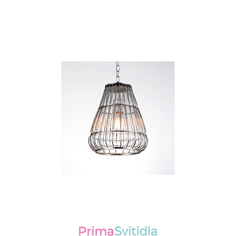 Moderní současný chromový skleněný lustr