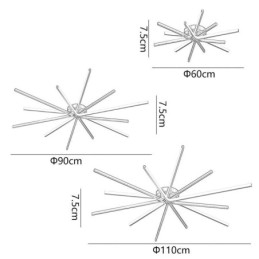 Zapuštěné moderní minimalistické stropní svítidlo pro ohňostroje