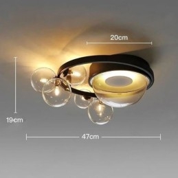 Zapuštěné moderní minimalistické dekorativní skleněné stropní svítidlo
