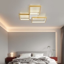 Vestavné stropní svítidlo Minimalist 3 čtvercové plynule stmívatelné s dálkovým ovládáním 60W