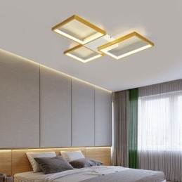 Vestavné stropní svítidlo Minimalist 3 čtvercové plynule stmívatelné s dálkovým ovládáním 60W