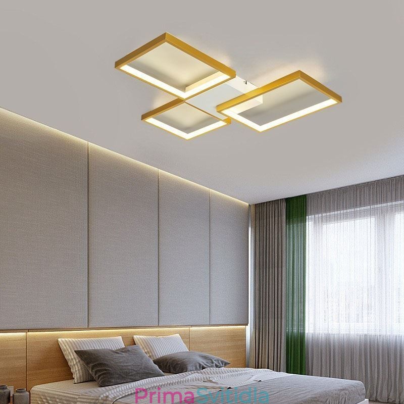 Vestavné stropní svítidlo Minimalist 3 čtvercové plynule stmívatelné s dálkovým ovládáním 60W