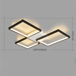 Vestavné stropní svítidlo Minimalist 3 čtvercové plynule stmívatelné s dálkovým ovládáním 60W