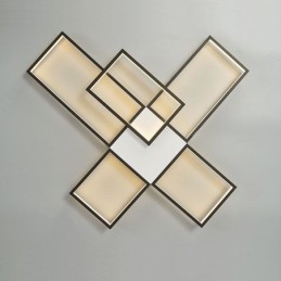 Minimalistické zapuštěné stropní svítidlo s pěti čtvercovými stupni plynule stmívatelné s dálkovým ovládáním 92W