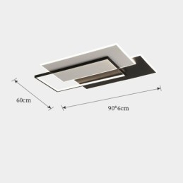 Minimalistické čtvercové akrylové stropní svítidlo pro zapuštěnou montáž