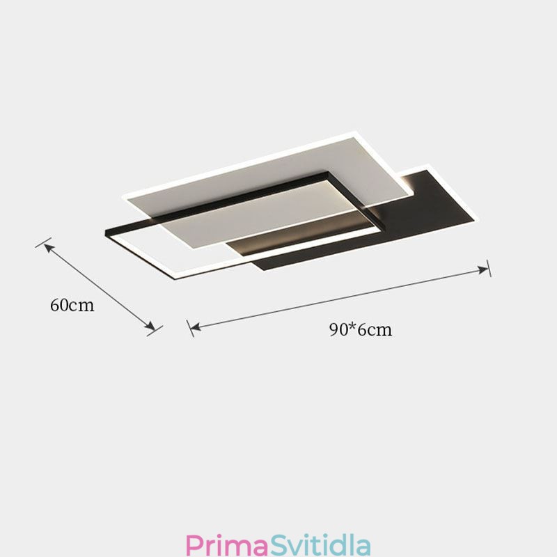 Minimalistické čtvercové akrylové stropní svítidlo pro zapuštěnou montáž