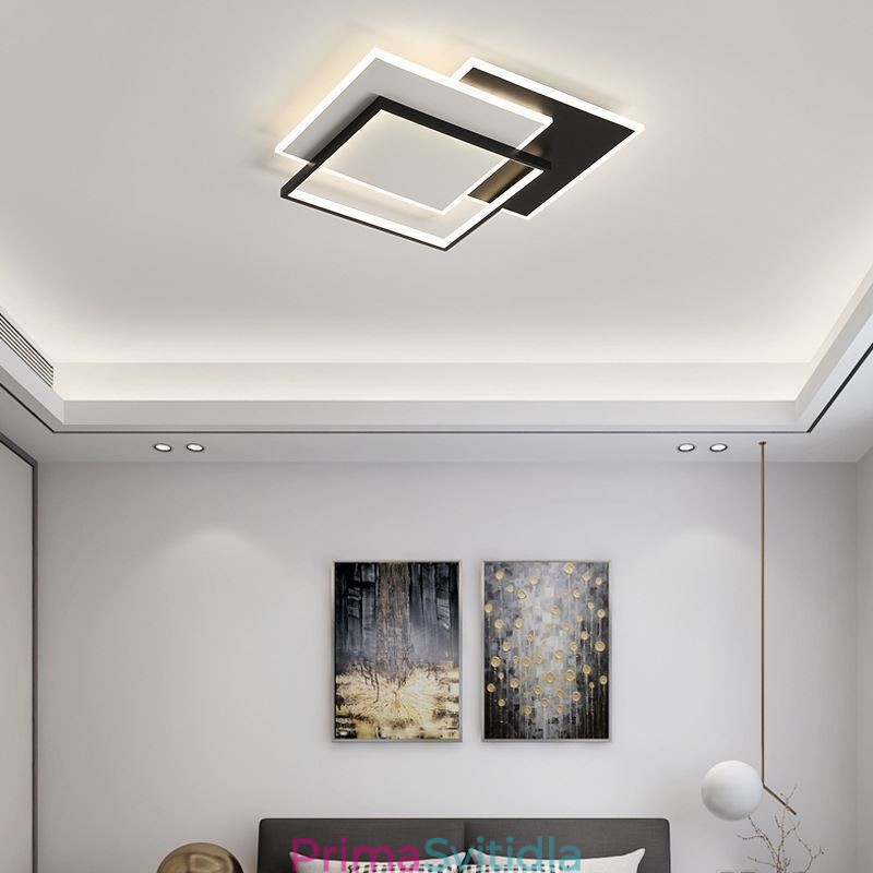 Minimalistické čtvercové stropní svítidlo pro zapuštěnou montáž 40 50 cm