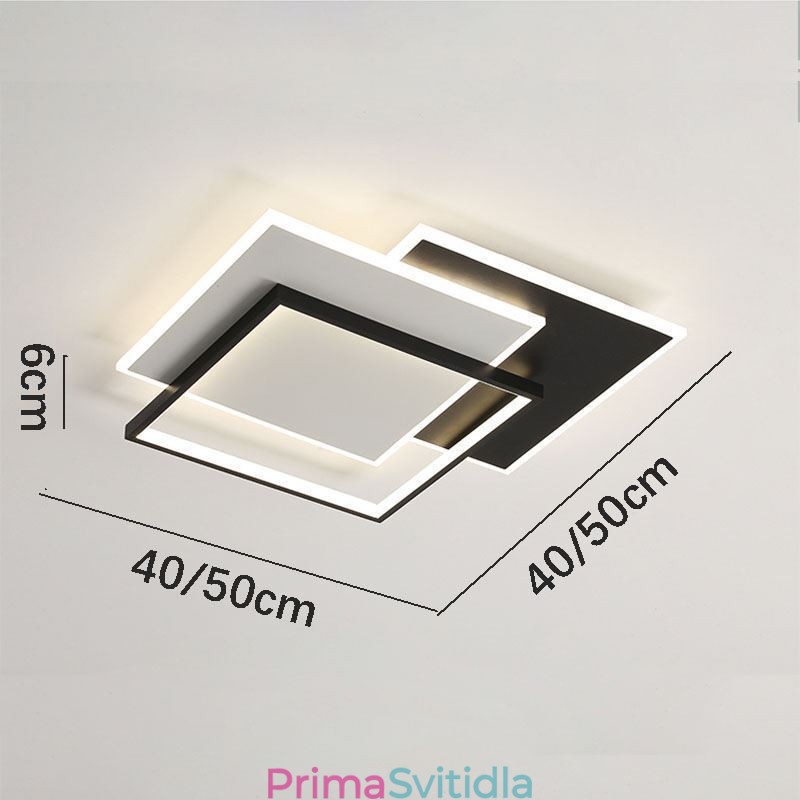 Minimalistické čtvercové stropní svítidlo pro zapuštěnou montáž 40 50 cm