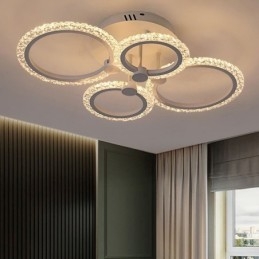 Zapuštěné moderní minimalistické kruhové akrylové květinové stropní svítidlo
