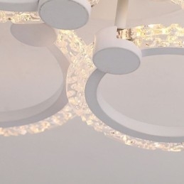 Zapuštěné moderní minimalistické kruhové akrylové květinové stropní svítidlo
