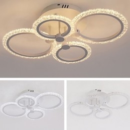 Zapuštěné moderní minimalistické kruhové akrylové květinové stropní svítidlo