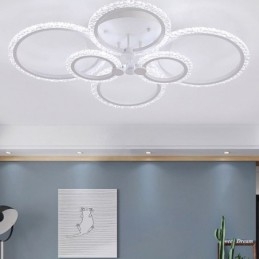 Zapuštěné moderní minimalistické kruhové akrylové květinové stropní svítidlo