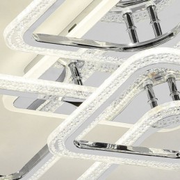 Zapuštěné chromové čtvercové stropní svítidlo 5 světel