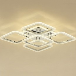 Zapuštěné chromové čtvercové stropní svítidlo 5 světel