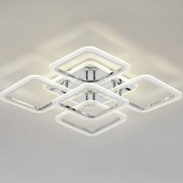 Zapuštěné chromové čtvercové stropní svítidlo 5 světel