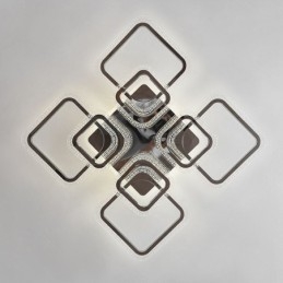 Zapuštěné akrylové čtvercové stropní svítidlo Chrome 8 světel