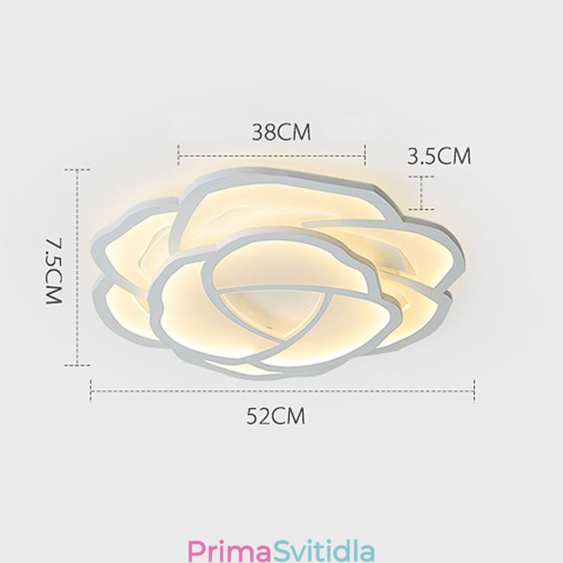 Moderní jednoduché růžové akrylové stropní svítidlo pod omítku 52 cm