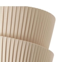 Wabi Sabi zapuštěná francouzská krémová dvouvrstvá látková stropní lampa se stínidlem