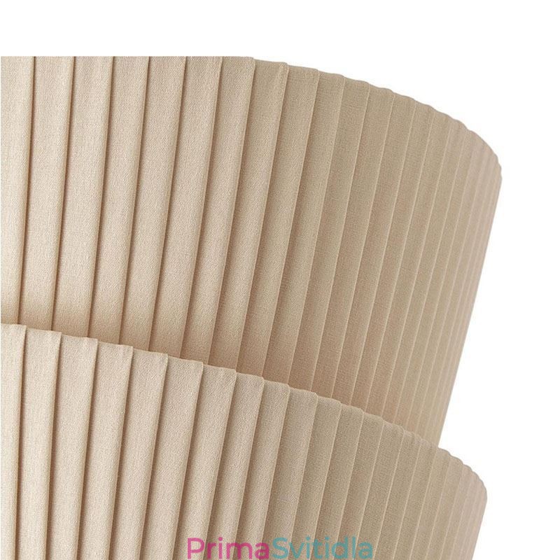 Wabi Sabi zapuštěná francouzská krémová dvouvrstvá látková stropní lampa se stínidlem