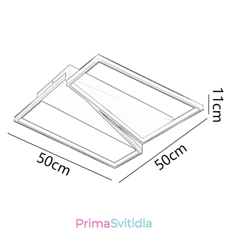 Minimalistické mozaikové lichoběžníkové stropní svítidlo pro zapuštěnou montáž